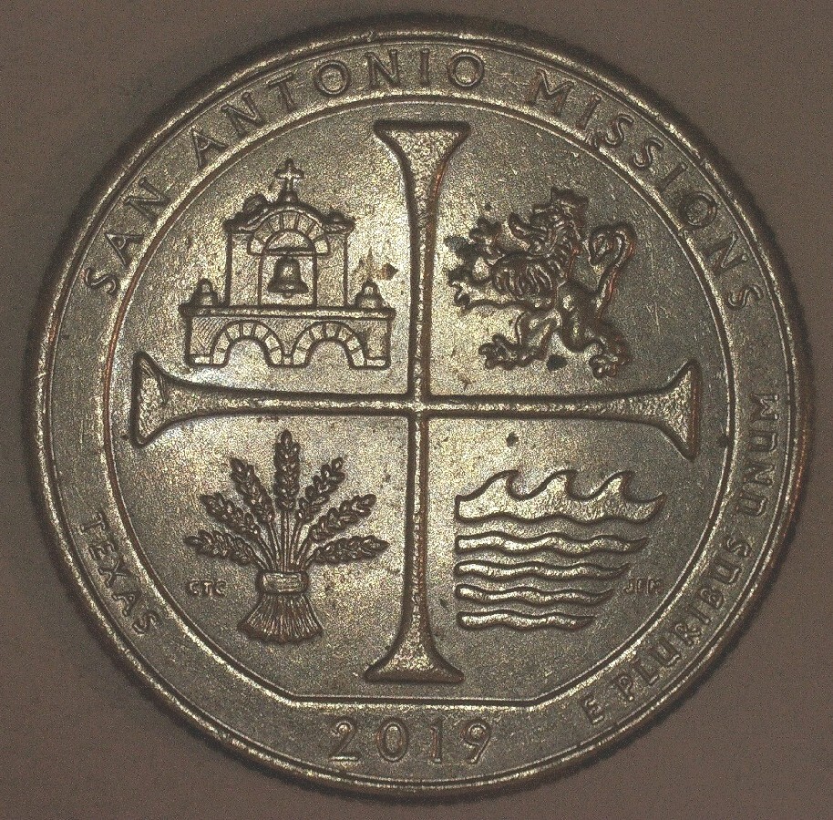 2019 San Antonio Missions ATB Quarter - Reverse die chip error 01