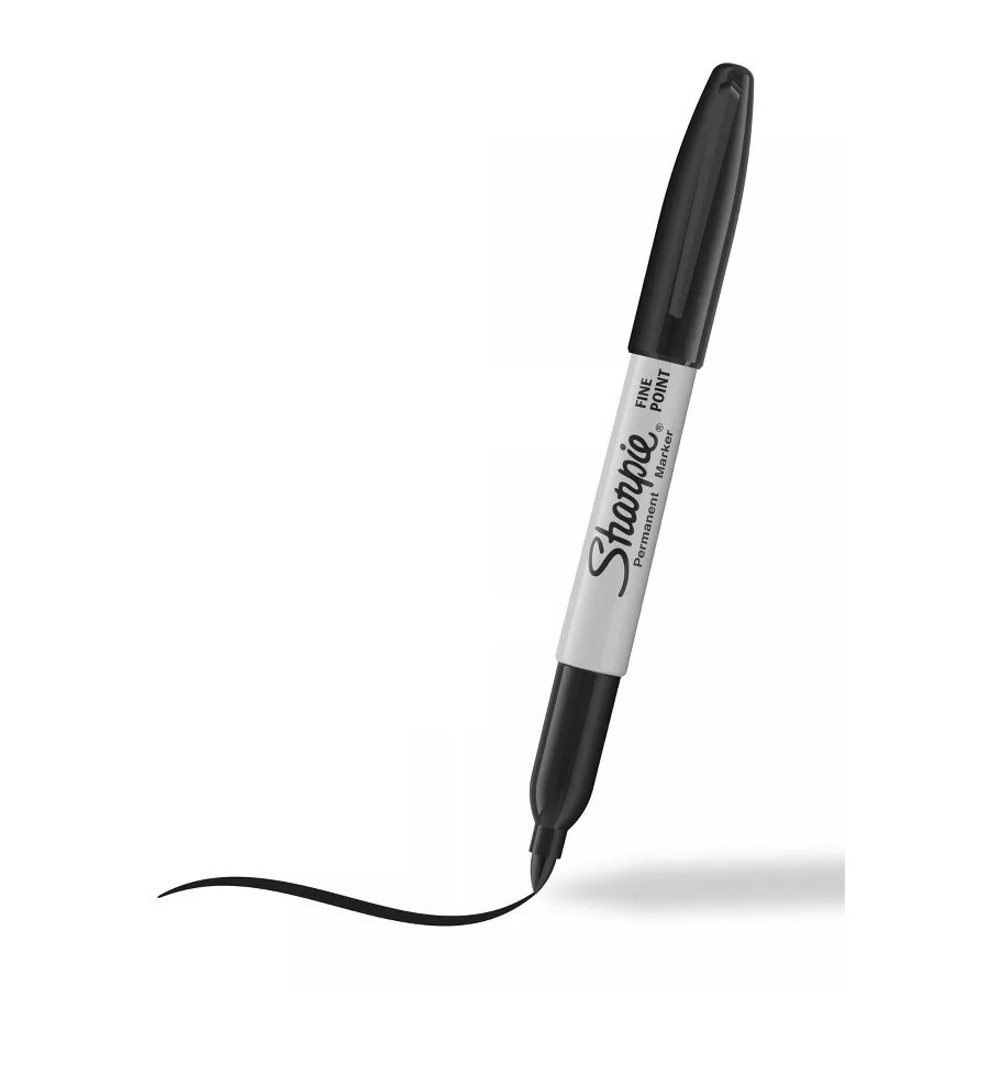 Sharpie Fine Point Permanent Marker Black 2 Pack Retail Packaging