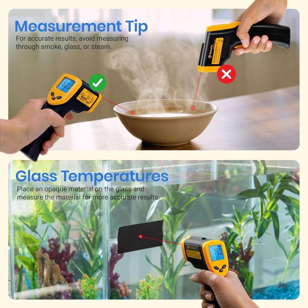 Fast Read Laser Temperature Gun 774 - Ideal for Meat & Candy Thermometer
