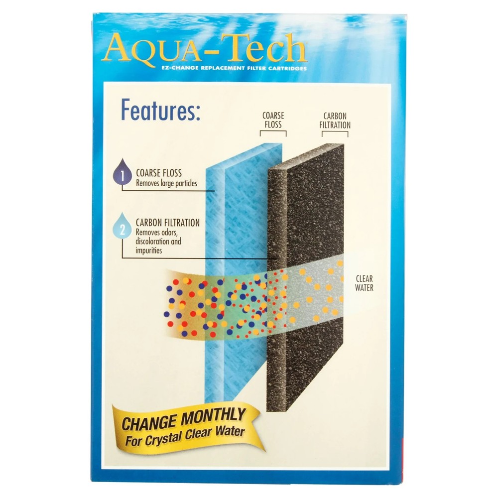 Aqua-Tech EZ-Change Replacement #3 Aquarium Filter Cartridge, 6 Pack