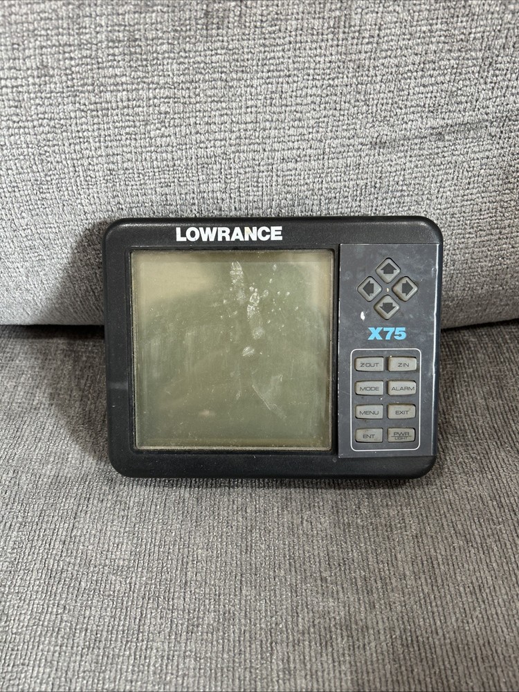Lowrance X 75 Head Unit Fish Depth Finder Display console Untested Parts Only