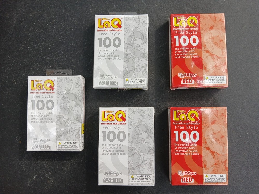 LaQ Building System - Free Style 100 Red & White Lot