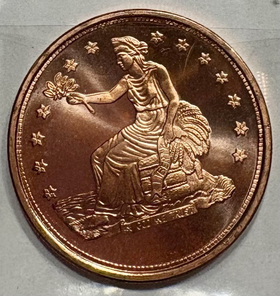 1 OZ Copper Round-Seated Liberty