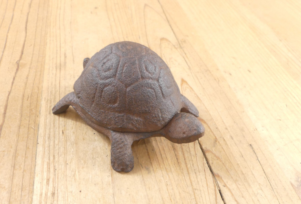 Cast Iron Turtle Key Hide Hider Garden Decoration Rustic Farmhouse Pond Figure