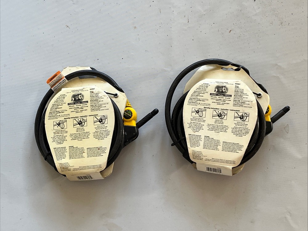 (Qty 2) Master 6' Lock Black Python Cable Lock Key Trail Camera Bikes #3210 LOT