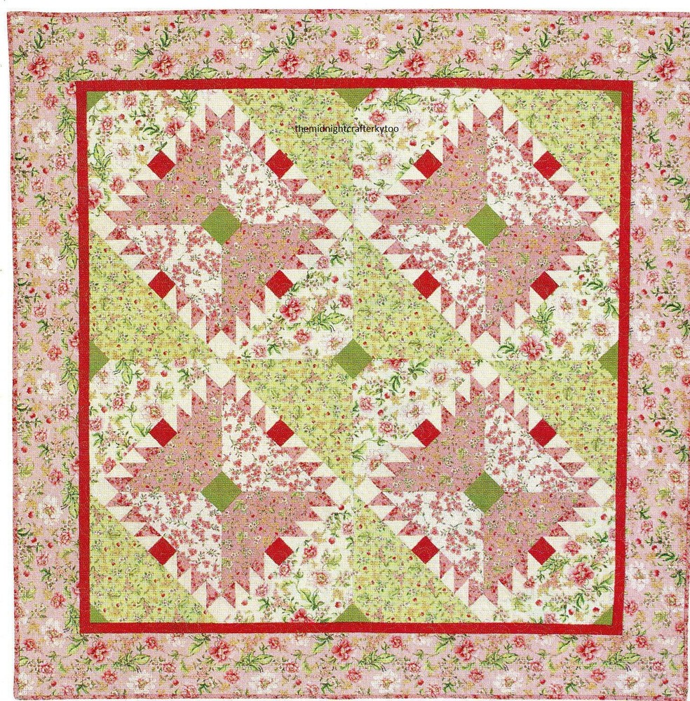 Raspberries & Cream Quilt Pattern Pieced AP