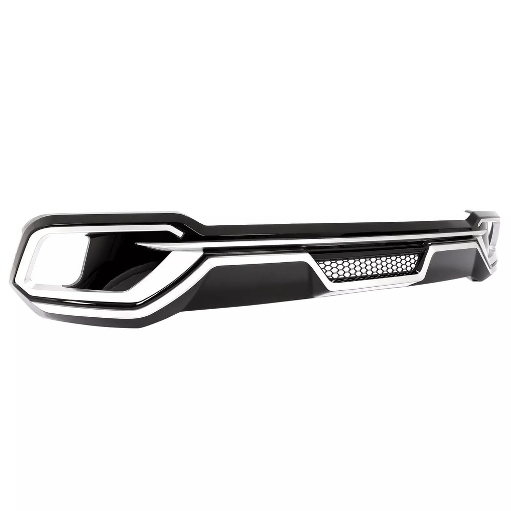 Rear Bumper Lip Diffuser for Toyota Highlander 2017-2019 ABS Silver Black