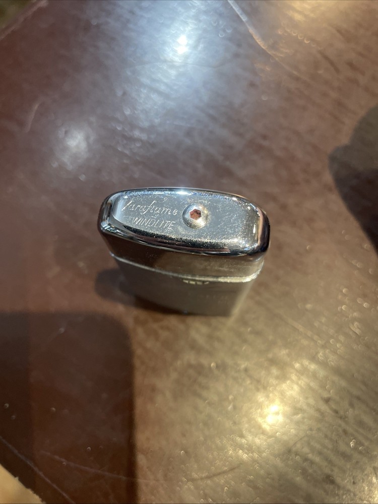 Vintage 1960’s Ronson Lighter With Chevron Atomic Design