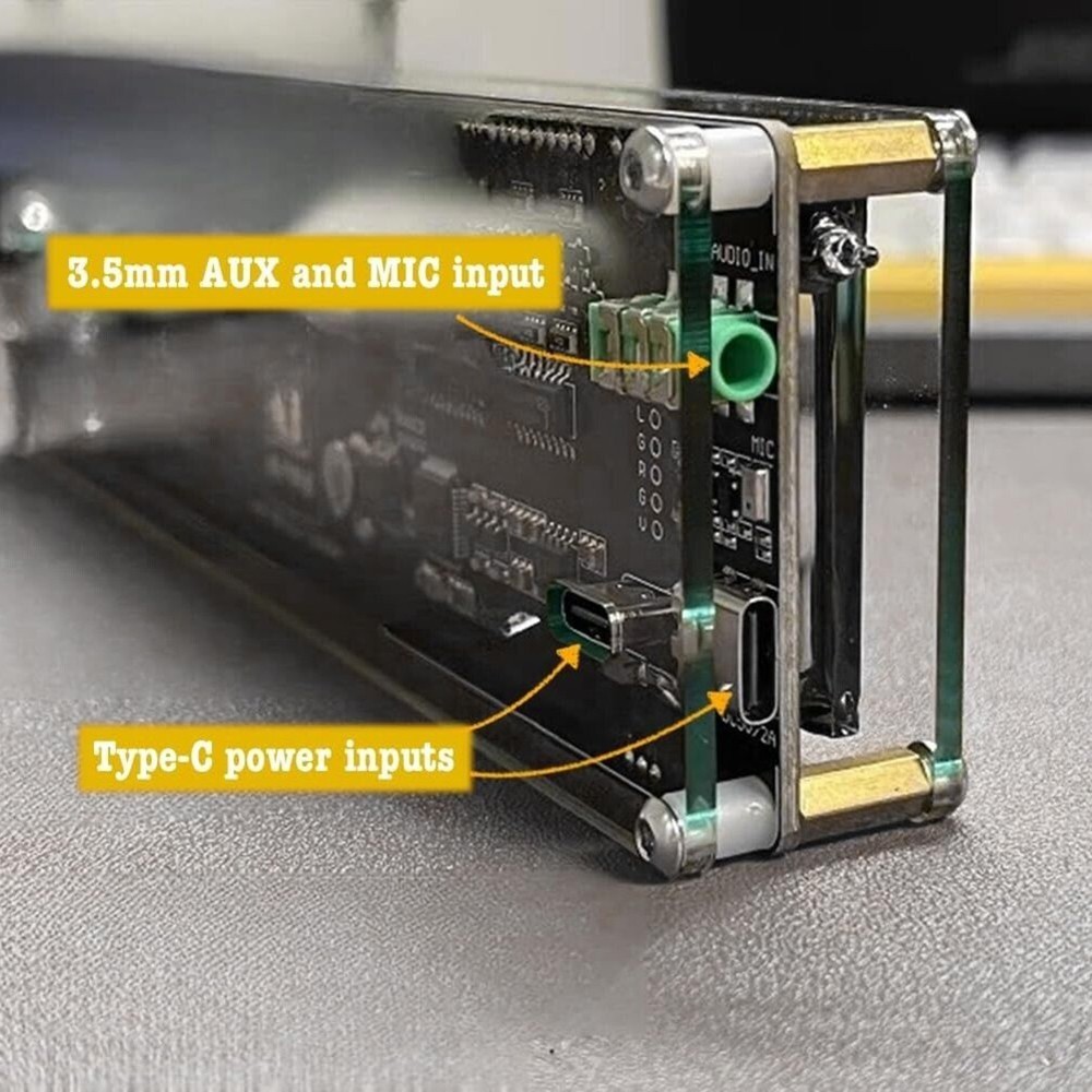 AK2515 Professional VFD Display Music Visualizer with Microphone Input