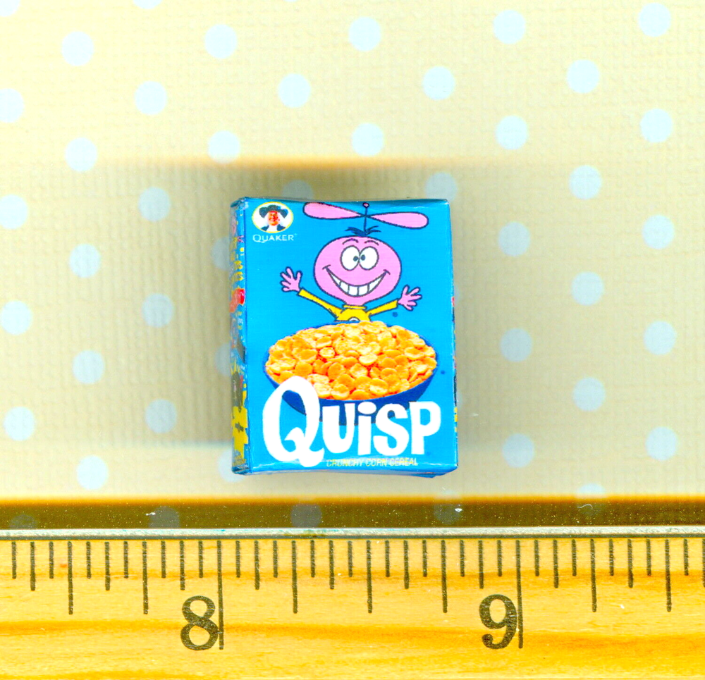 Dollhouse Miniature Size quisp Cereal Box