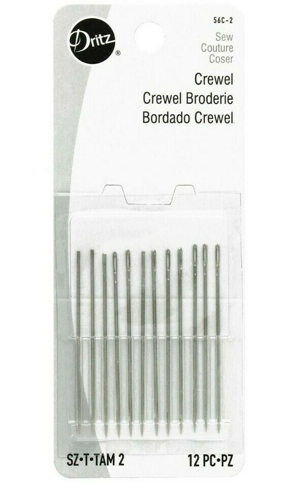 Dritz ~ (56C-2) - Crewel Needle  - Size 2, 12 pc