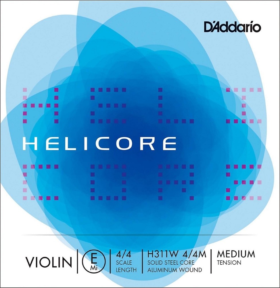 D'Addario Helicore Series Violin E String 4/4 Size Medium Wound E