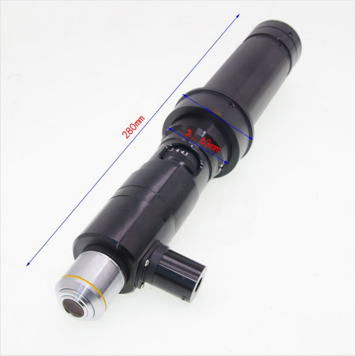 C-mount Lens 200X - 2000X Zoom Industry Stereo Microscope Camera Coaxial Light