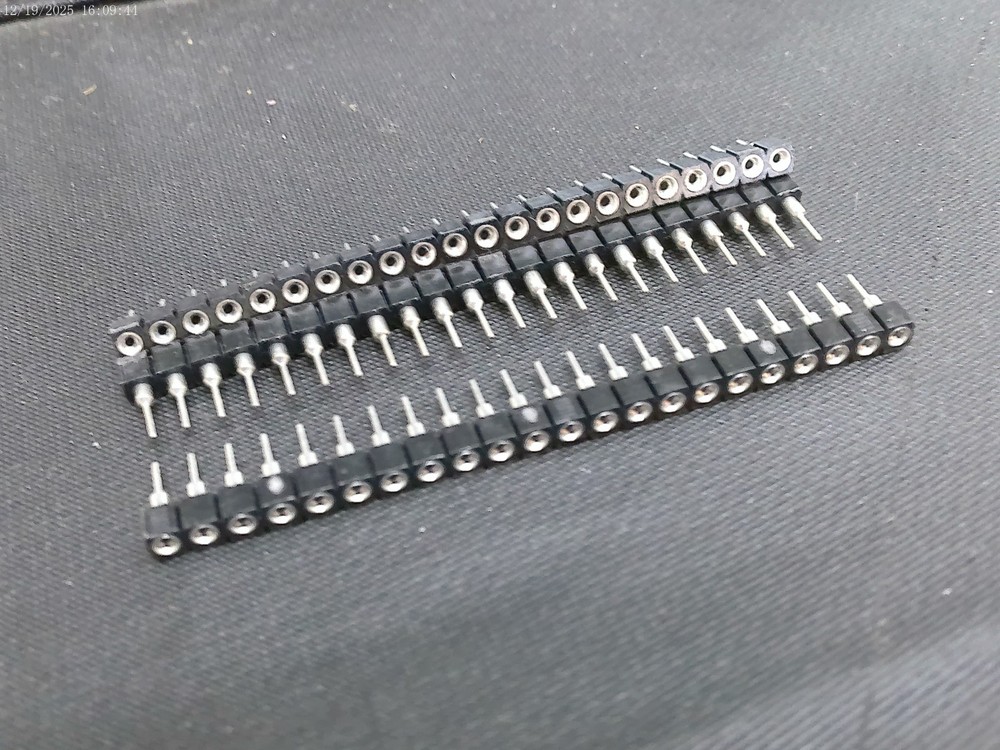 3X SAMTEC SS-122-TT-2 SINGLE ROW MACHINE PIN SOCKET CONNECTOR 22 POSITION 2.54mm