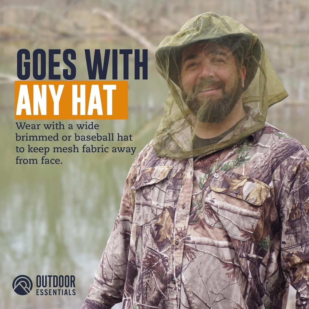 BugNet Eco-Friendly Face Net for Mosquito Protection - 2 Pack, Lightweight & ...