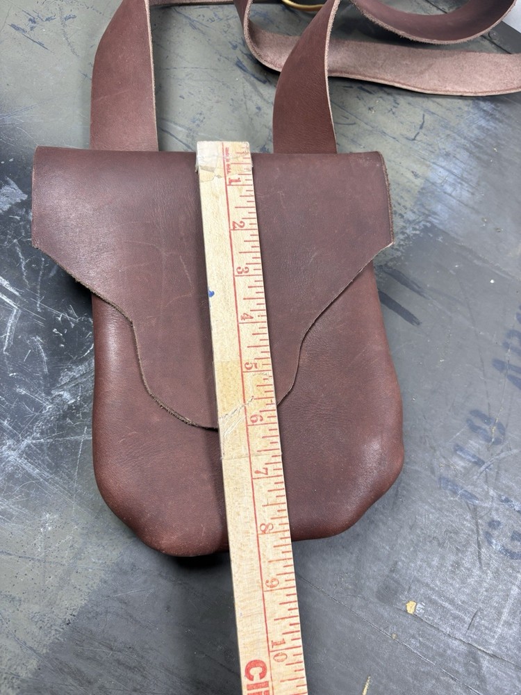Possibles Bag Leather Handmade Crossbody Strap Muzzle Loader Shoulder Bag Sack