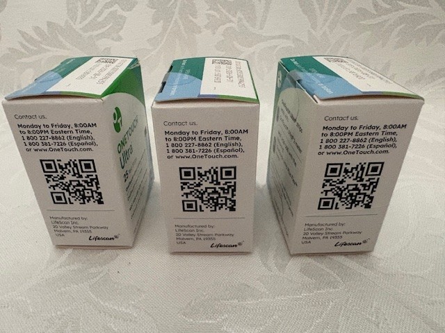 One Touch Ultra Test Strips - 75 Count - Expiration 08/31/2026 - 3 Sealed Boxes!