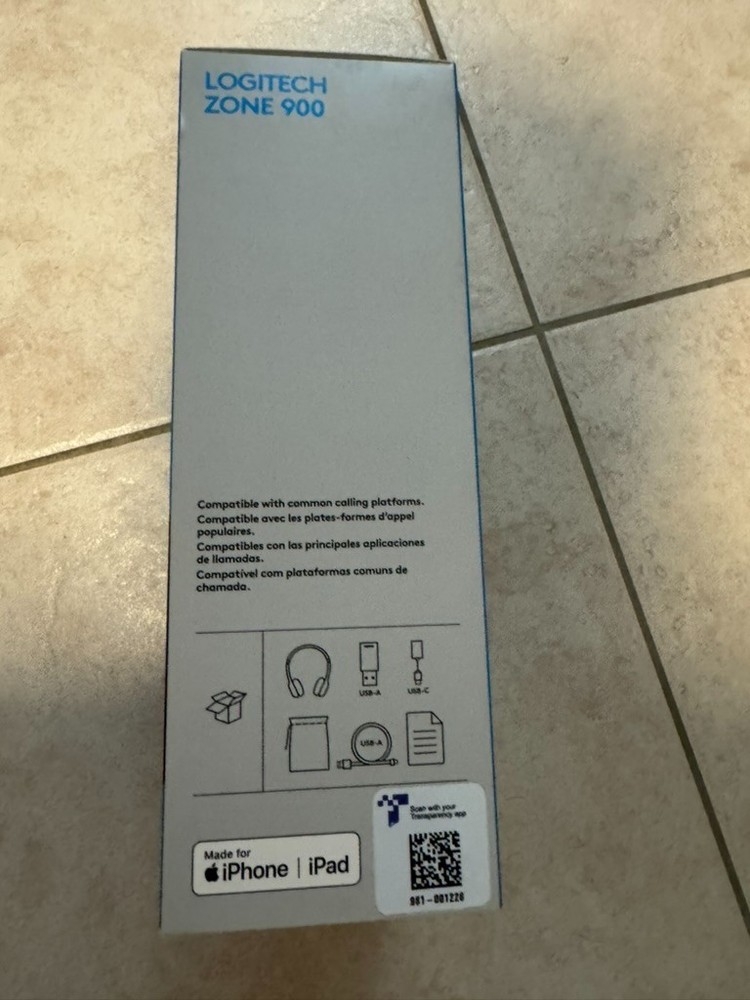 Logitech Zone 900 Wireless Bluetooth Headset Advanced Noise-Canceling Mic