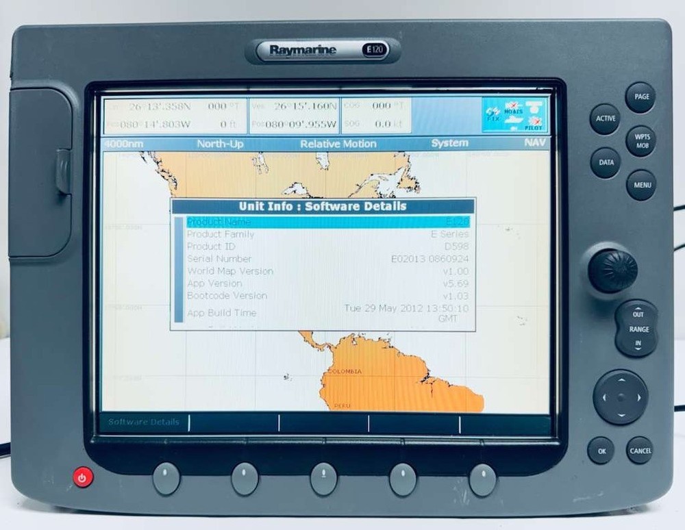 Raymarine E120 GPS Chartplotter Radar Multi-Function Display MFD