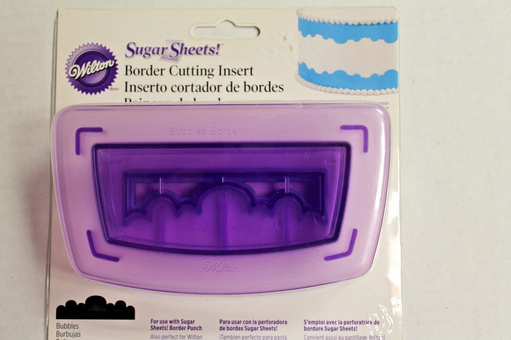 Wilton Sugar Sheets Bubbles Border Cutting Insert Tool for Cake Decorating NEW