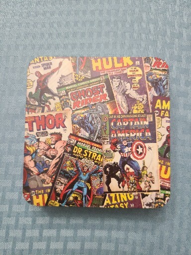 Marvel Superhero Tin Box; 5” X 5” X 1”