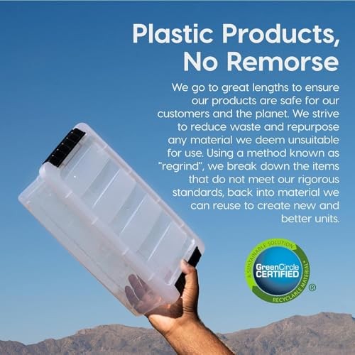 6 Qt Stackable Plastic Storage Bins with Lids, 10 Pack - BPA 6 Qt. - 10 Pack