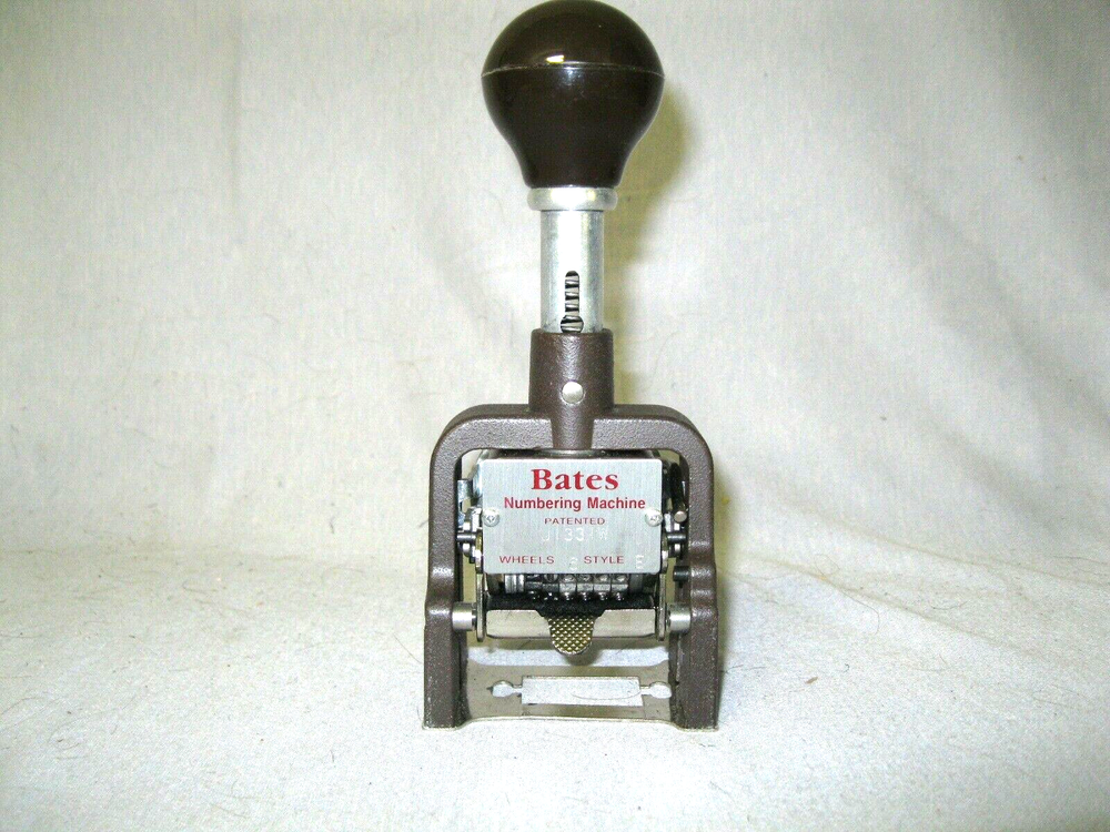 GBC Bates numbering machine in original box