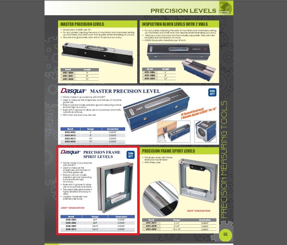 DASQUA 10" SQUARE PRECISION LEVEL (8302-0009)