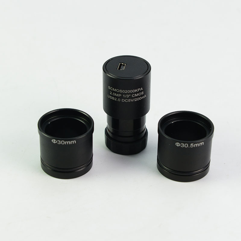 HD 2.0MP USB Microscope Digital Camera Electronic Eyepiece W/ Ring Adapters