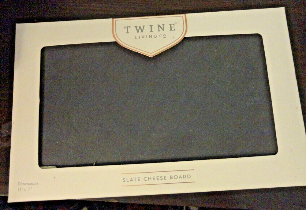 TWINE LIVING CHEESE SLATE CUTTING BOARD 11" X 7"