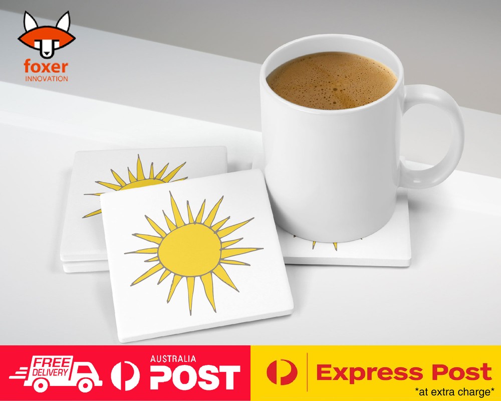 COASTER COFFEE DRINKING MAT|SEAMLESS CUTE SUN