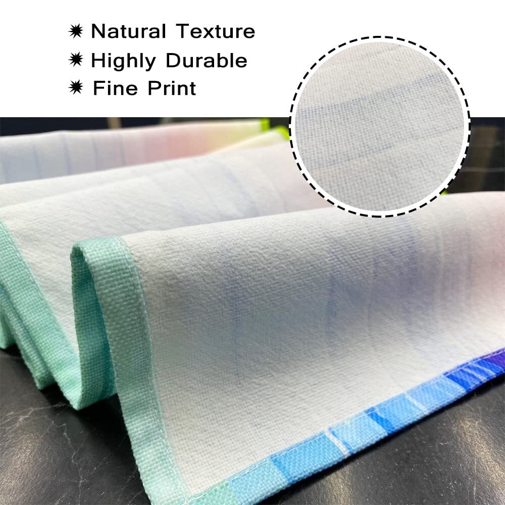 Table Runner Navy Blue Starry SkyCotton Linen Table Runner Decoration for Kit...