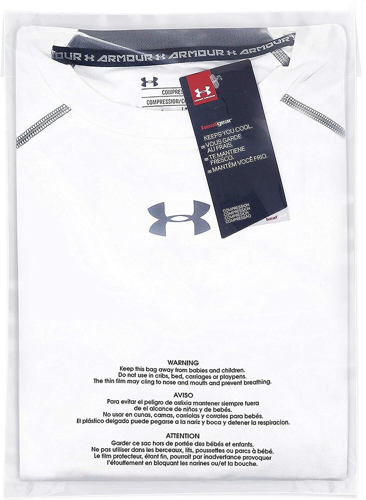 100 PCS 10"x15" Poly Bags with Suffocation Warning Apparel Clear Poly 1.5ml