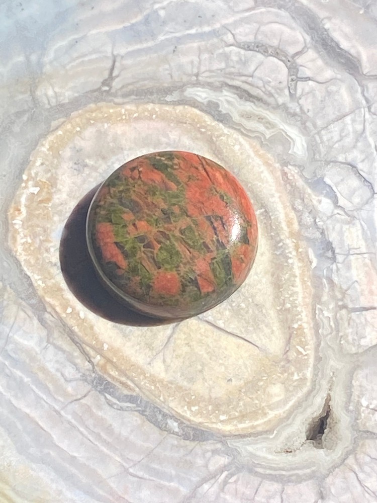 Unakite Butterfly Pendant