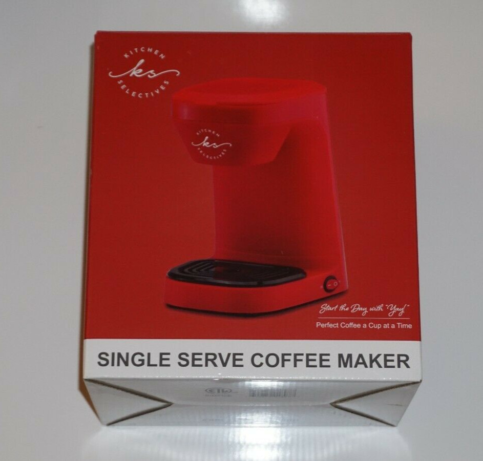 KITCHEN SELECTIVES SINGLE SERVE COFFEE MAKER | RED