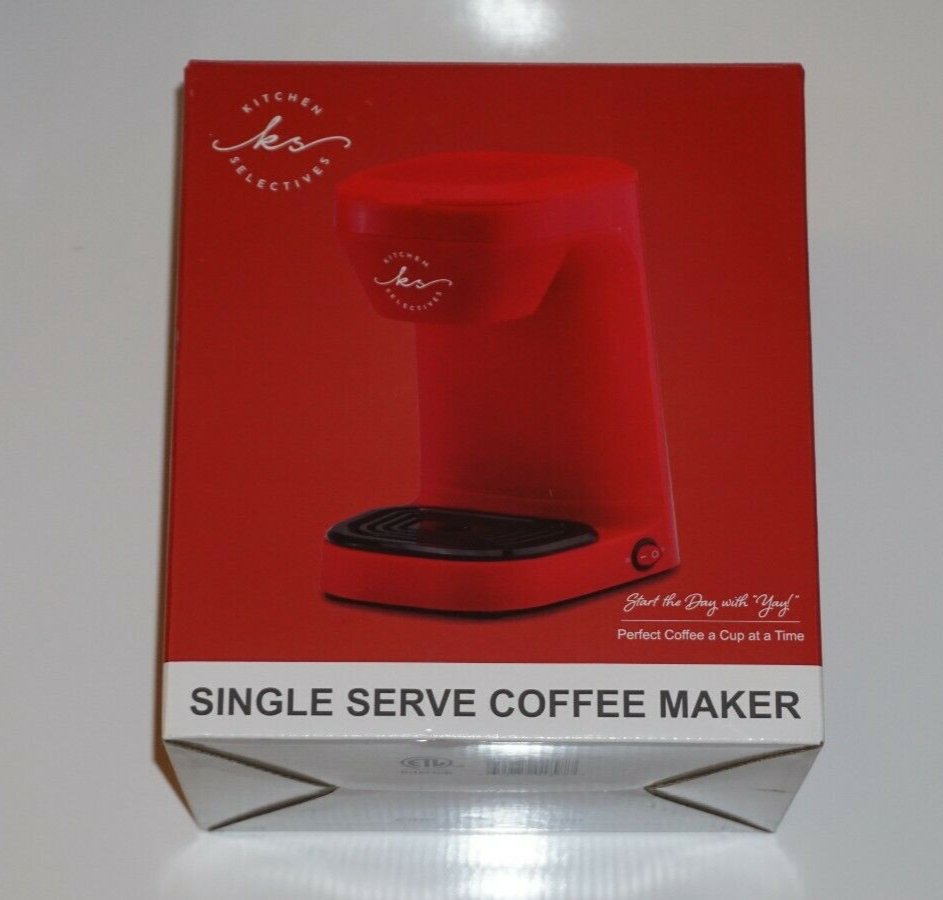 KITCHEN SELECTIVES SINGLE SERVE COFFEE MAKER | RED