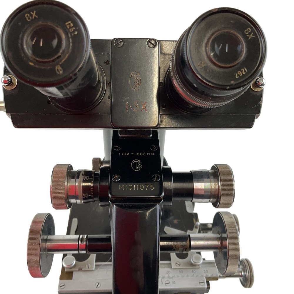 Vintage Cooke Troughton & Simms Microscope with Vickers Objective Lenses