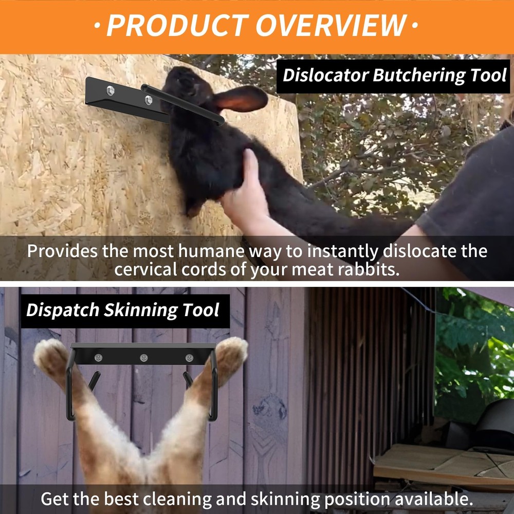 Heavy Metal Rabbit Dispatch Dislocator & Skinning Tool Set – Cervical Dislocatio