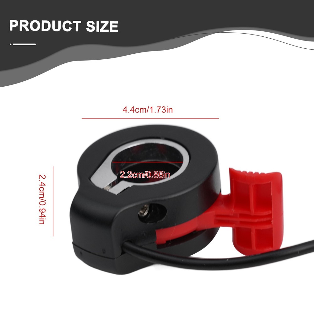 Black Red Design Electric Scooter Thumb Accelerator Finger Hall Sensor