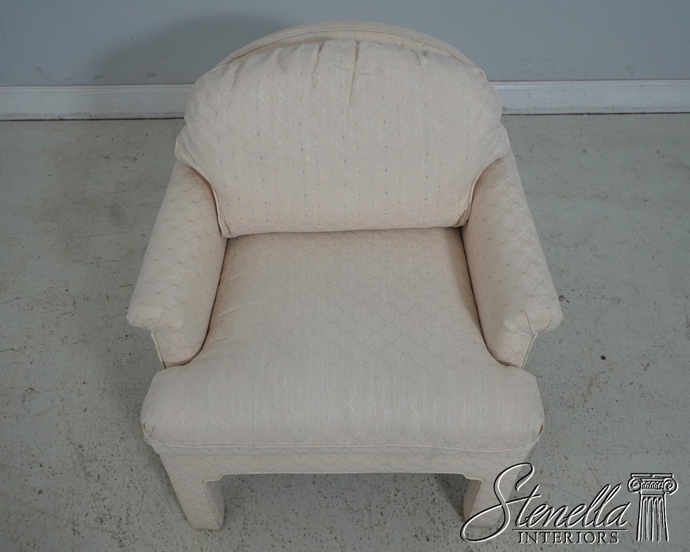 63079EC: Pair DREXEL Modern Design Upholstered Club Chairs