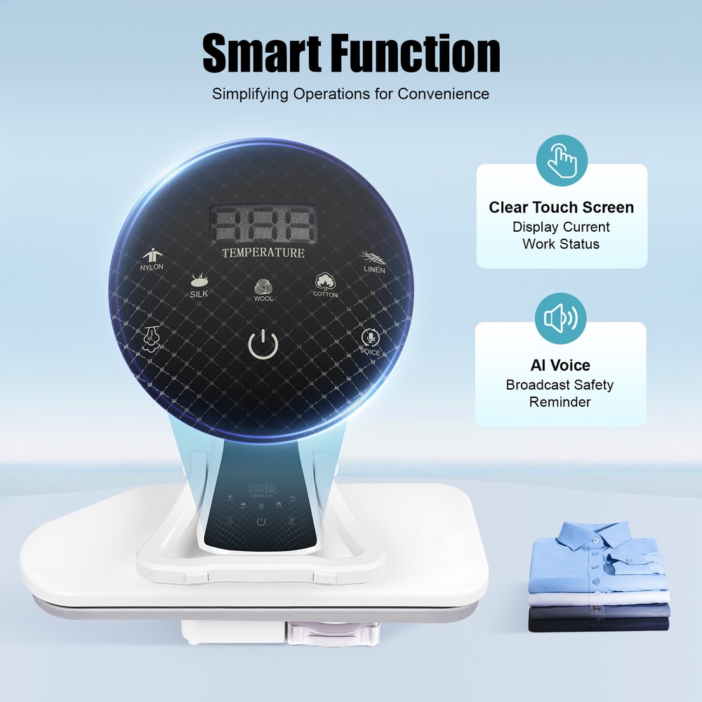 Intelligent Steam Fabric Press Machine 8810D Touch Screen Steam Iron Press 5Mode