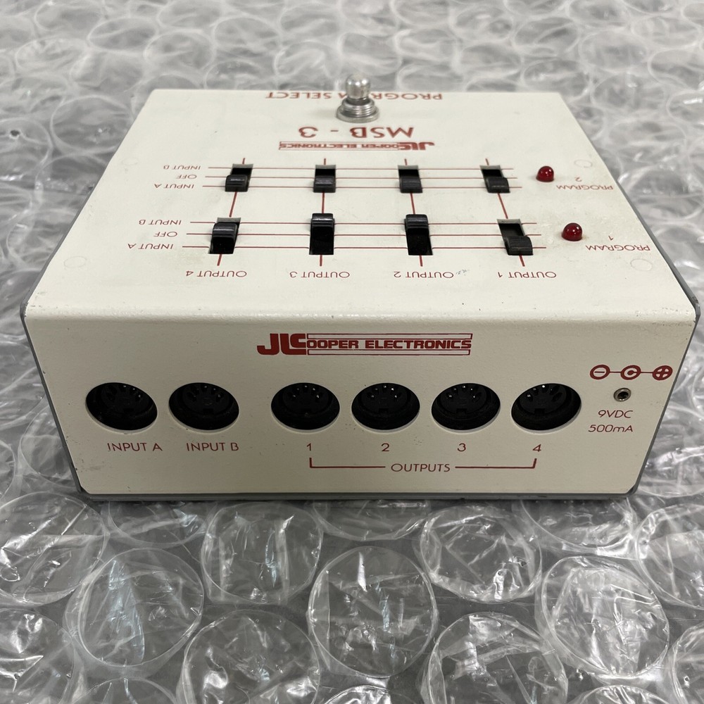 Vintage JL COOPER MSB-3 MIDI 2 Program Select / 4 Outputs