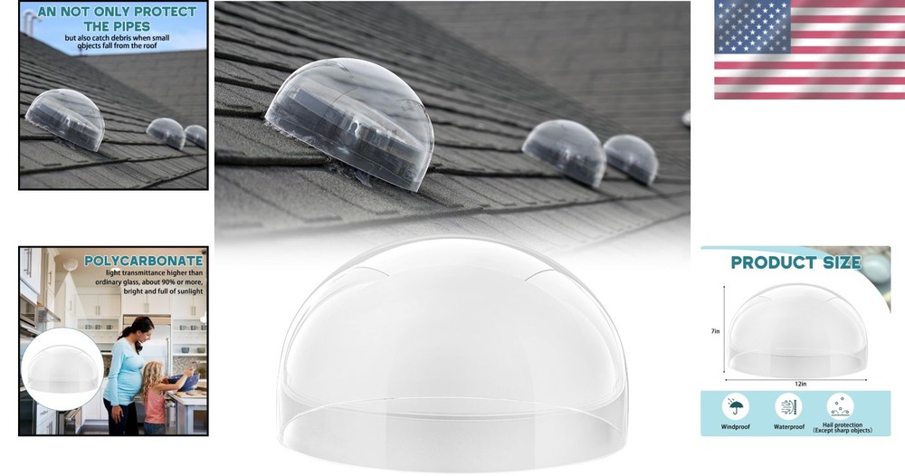 Durable 12x12 Skylight Replacement Dome - Energy Efficient Polycarbonate Cover