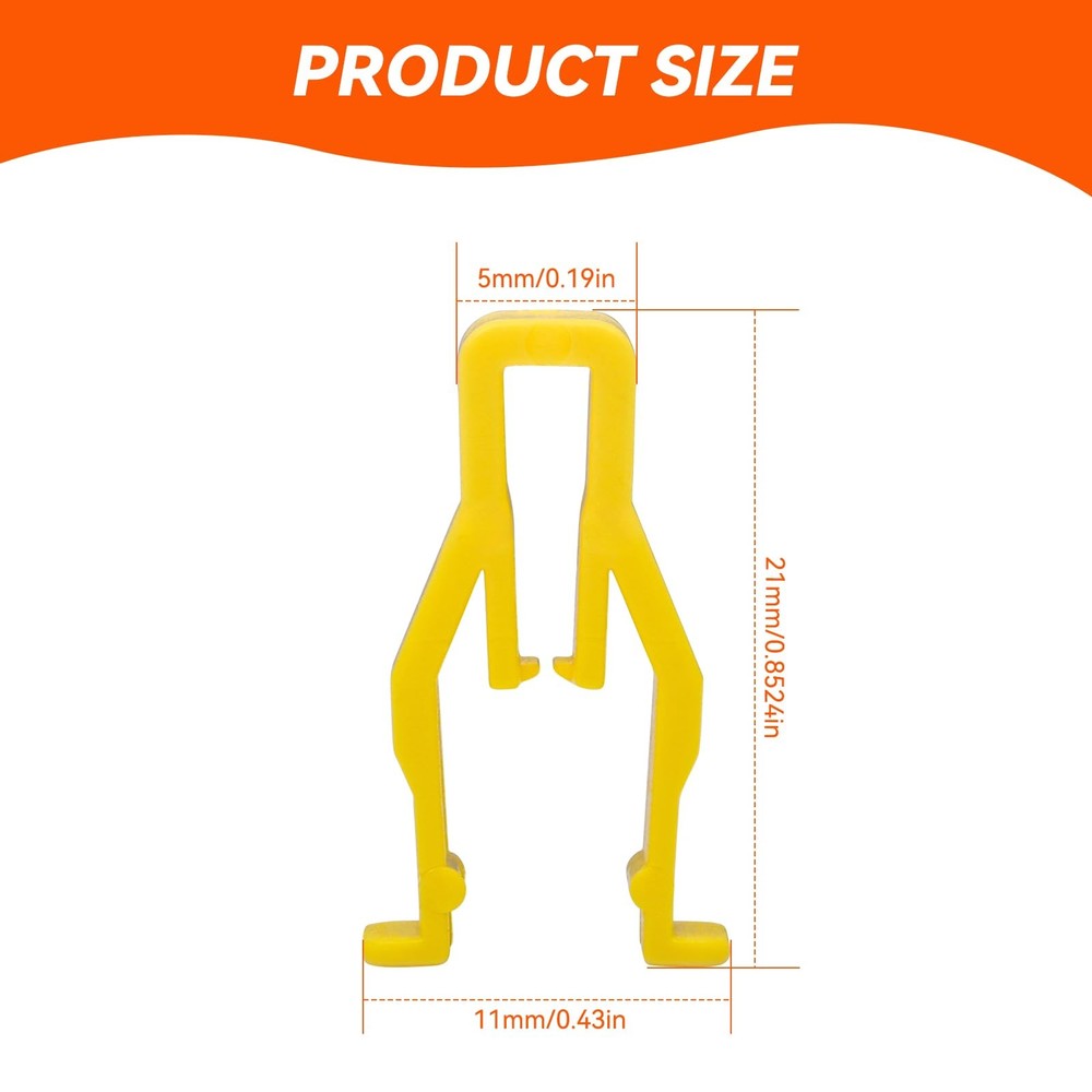 SECLUDE 20PCS Retainer Fitting Fastener Clip for Interior One Size, YELLOW