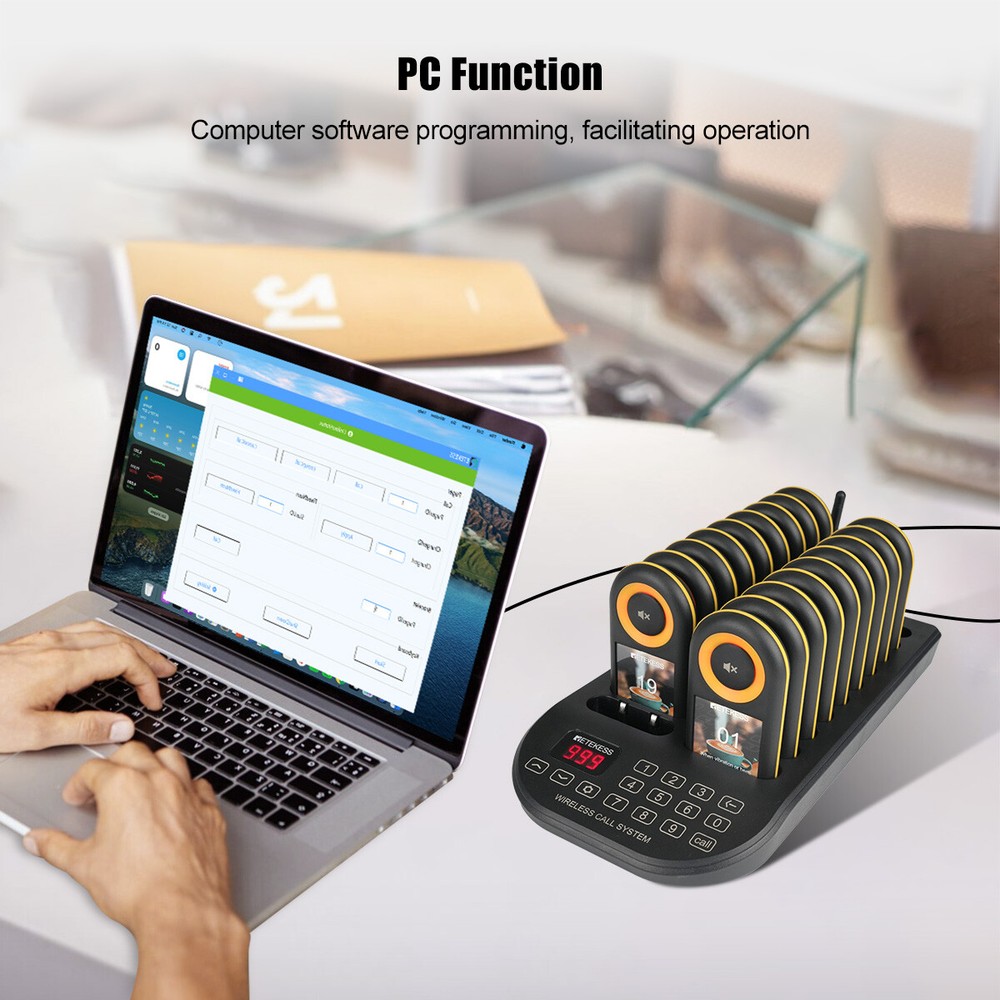 RETEKESS TD169 wireless calling system pager for restaurant PC function 20 Pager