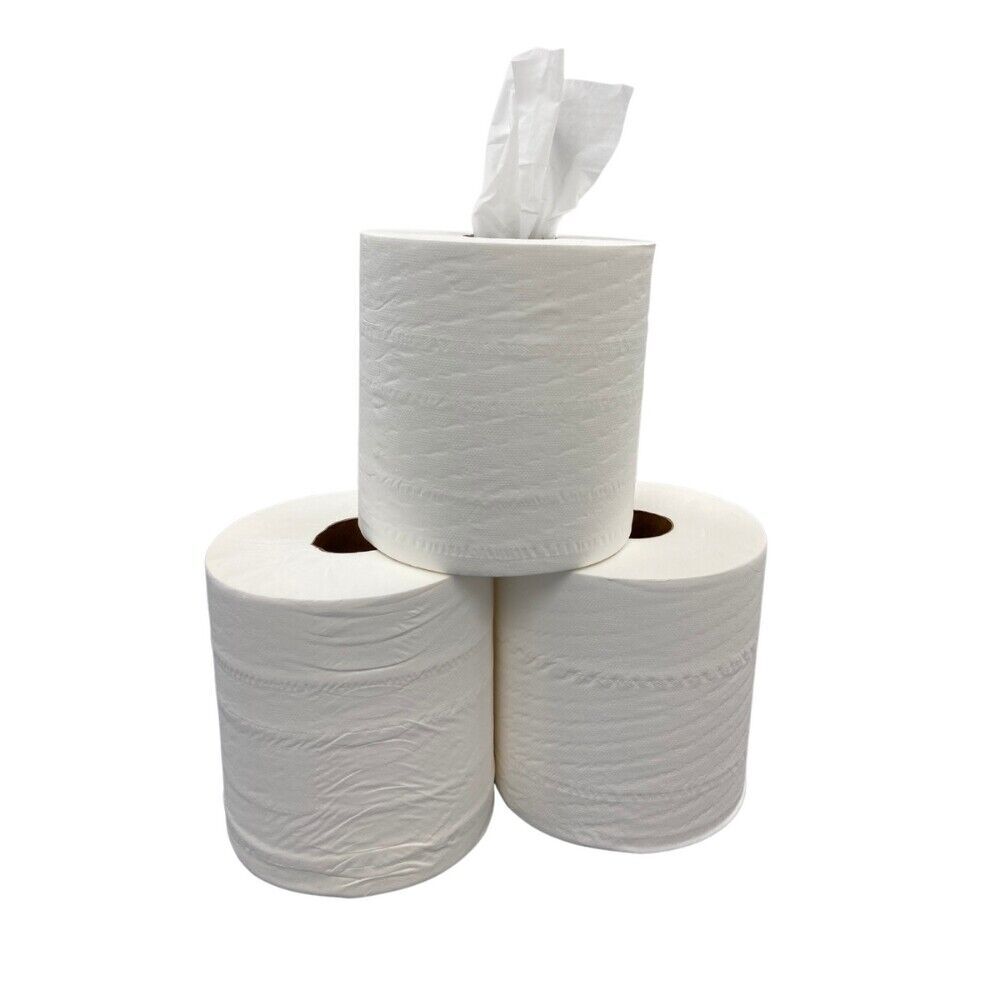 White Center-Pull Towels - 600 Sheets/2 Ply Premium White Paper - 6 Rolls