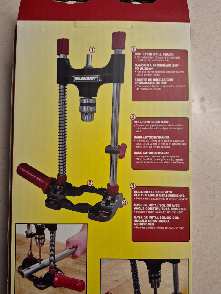 Milescraft DrillMate 1318 Portable Drill Press Guide Jig Multi Angle NEW