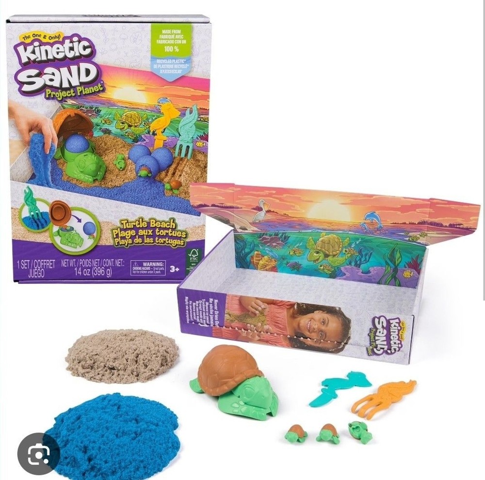 Kinetic Sand Project Planet Turtle Beach Set