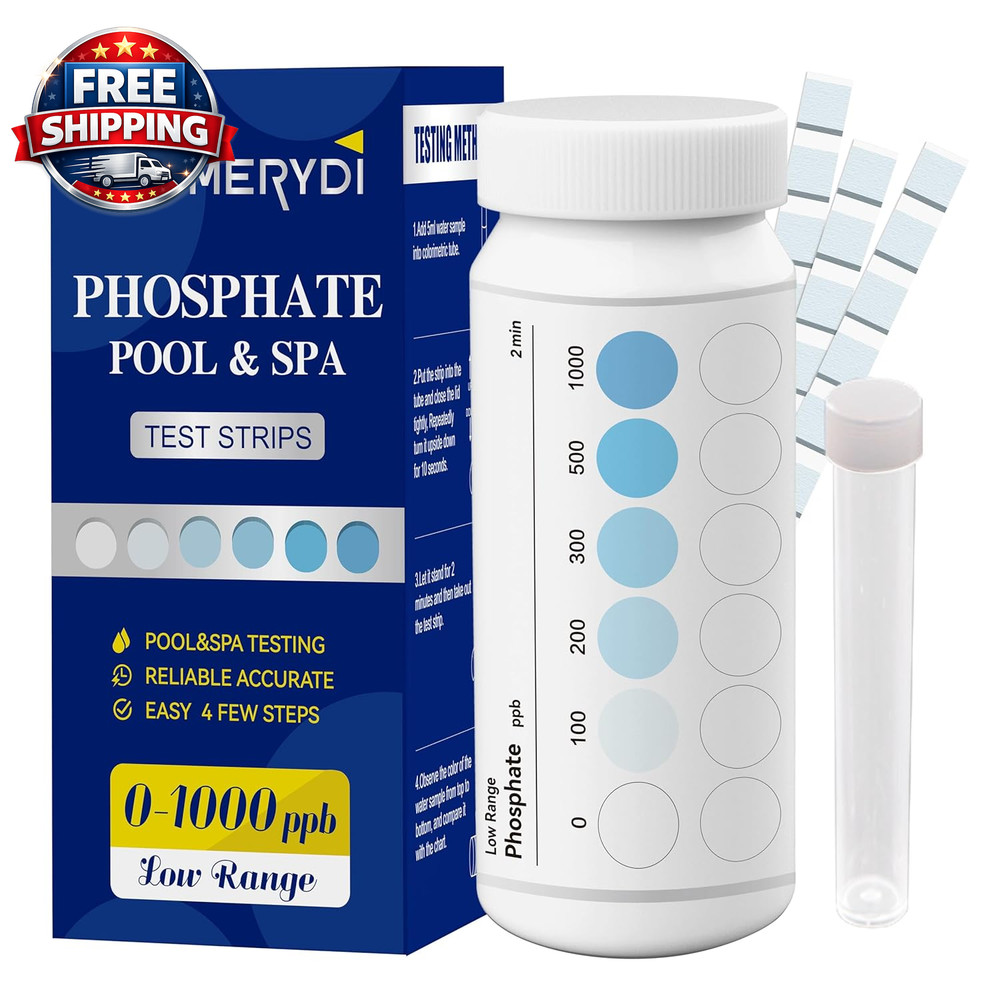 Phosphate Test Kit for Pool,50 Strips Phosphate Test Strip
