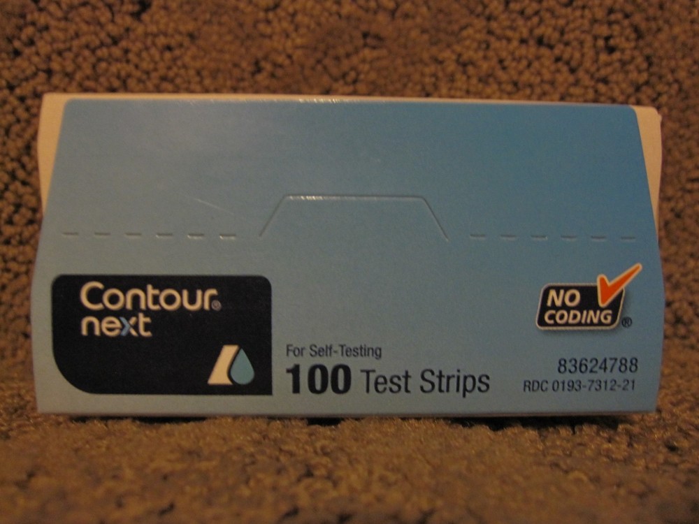 Contour Next Blood Glucose 100 Test Strips 7312 Exp 2026-07-31 NO Coding